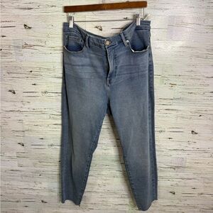 Good American Good Legs High Waist Frayed Hem blue Skinny Jeans Size 8/29